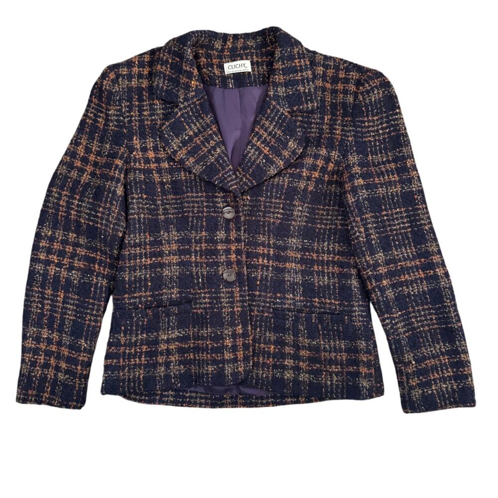 CLICHY Canada Wool Blend Blazer Jacket Officewear 8 - Picture 1 of 4
